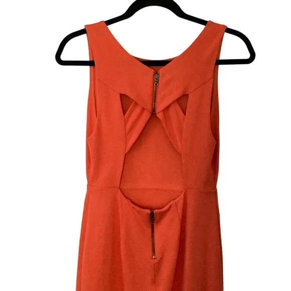 Alice + Olivia Orange Tali Cross Back Bodycon Dress - Picture 7 of 15